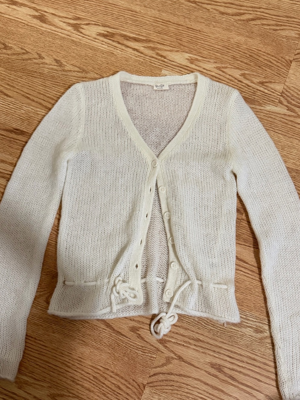 Brandy Melville White Button Cardigan